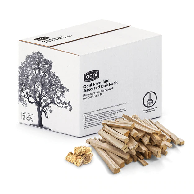 Ooni package with premium oak woods - suitable for Ooni Karu 16